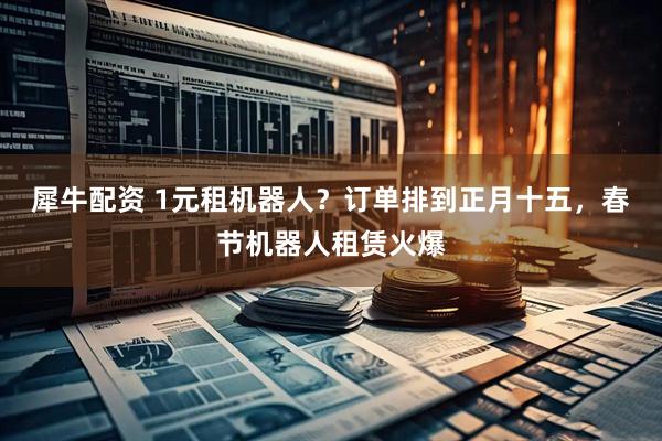 犀牛配资 1元租机器人？订单排到正月十五，春节机器人租赁火爆